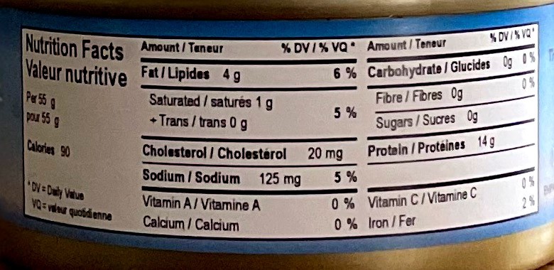 nutrition canned wild bc albacore tuna