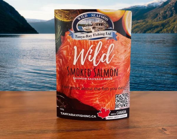 wild smoked salmon retort pouch from Tanya Ray Fishing